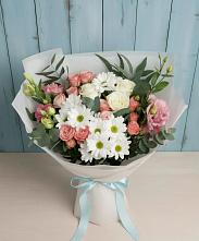 Букет цветов из:  Розы, Лизиантусы и Хризантемы #REPLACE_PRED# Бабстово