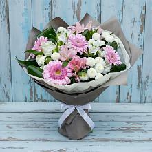 Букет цветов из:  Герберы, Альстромерии и Хризантемы #REPLACE_PRED# Бабстово
