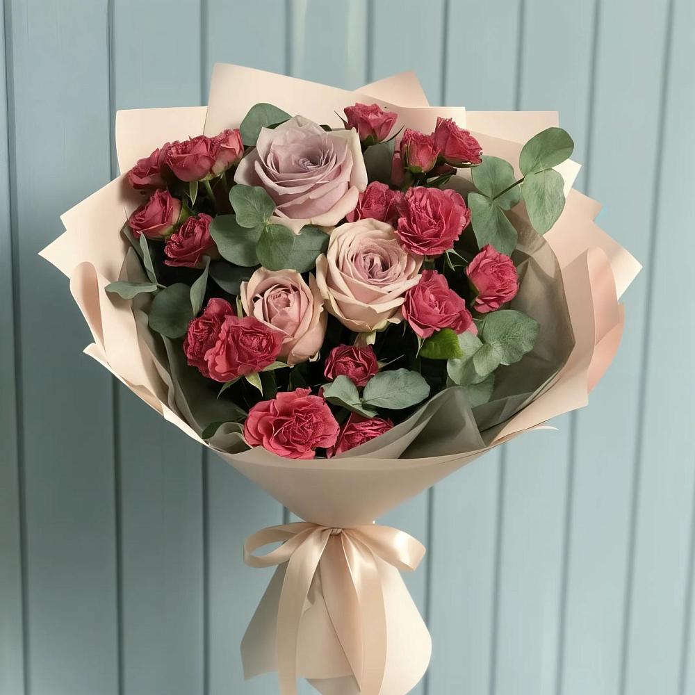 Букет цветов из: Гвоздики и Розы в Бабстово