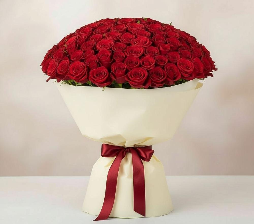 Букет 101 Красная роза Милано в Бабстово