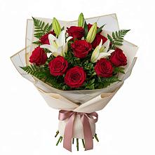 Букет цветов из:  Лилии и Розы в Бабстово
