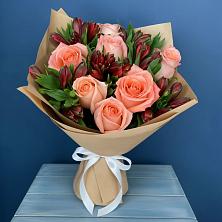 Букет цветов из:  Розы и Альстромерии в Бабстово