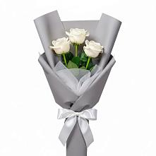Букет 3 белые розы #REPLACE_PRED# Бабстово