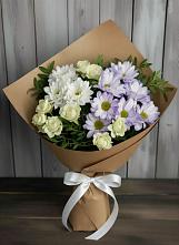 Букет цветов из:  Хризантемы и Розы в Бабстово