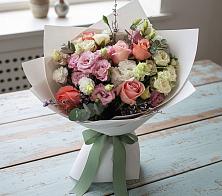 Букет цветов из:  Розы, Лизиантусы и Гвоздики #REPLACE_PRED# Бабстово