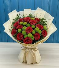 Букет цветов из:  Розы и Хризантемы #REPLACE_PRED# Бабстово