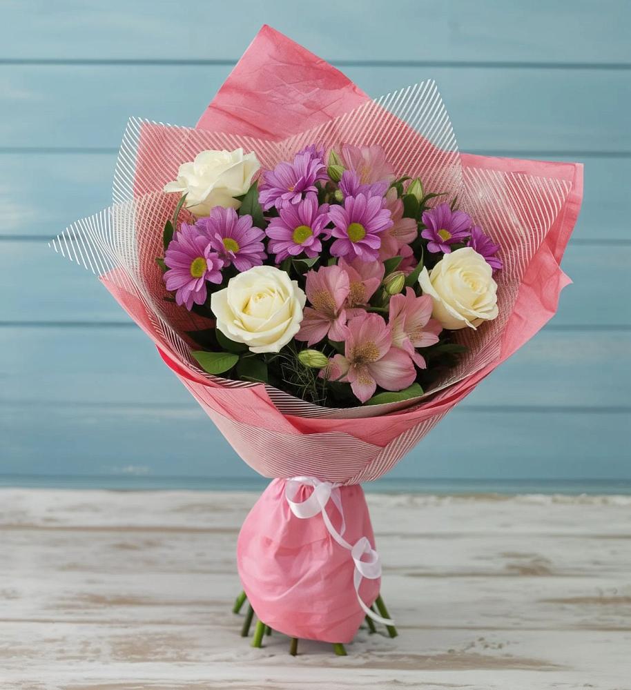 Букет цветов из: Герберы в Бабстово