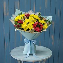 Букет цветов из:  Альстромерии и Хризантемы в Бабстово