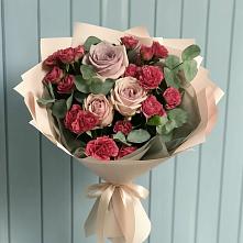 Букет цветов из:  Гвоздики и Розы в Бабстово