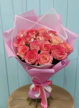Букет 15 Розовых роз Равель #REPLACE_PRED# Бабстово