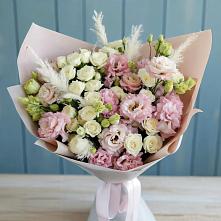 Букет цветов из:  Альстромерии и Розы в Бабстово